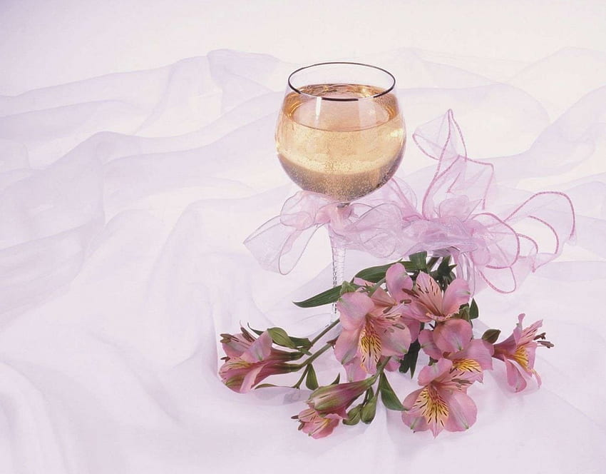 ของขวัญแห่งความรัก สีชมพู ความรัก ดอกไม้ บุปผา ไวน์ วอลล์เปเปอร์ HD